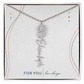 Personalized Birth Flower Name Necklace | No Custom Message Card