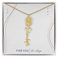 Personalized Birth Flower Name Necklace | No Custom Message Card