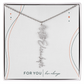 Personalized Birth Flower Name Necklace | No Custom Message Card