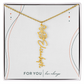 Personalized Birth Flower Name Necklace | No Custom Message Card