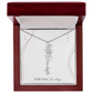 Personalized Birth Flower Name Necklace | No Custom Message Card