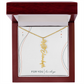 Personalized Birth Flower Name Necklace | No Custom Message Card