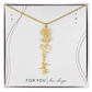 Personalized Birth Flower Name Necklace | No Custom Message Card