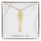 Personalized Birth Flower Name Necklace | No Custom Message Card