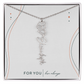 Personalized Birth Flower Name Necklace | No Custom Message Card