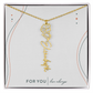 Personalized Birth Flower Name Necklace | No Custom Message Card