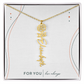 Personalized Birth Flower Name Necklace | No Custom Message Card