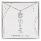 Personalized Birth Flower Name Necklace | No Custom Message Card