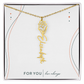 Personalized Birth Flower Name Necklace | No Custom Message Card