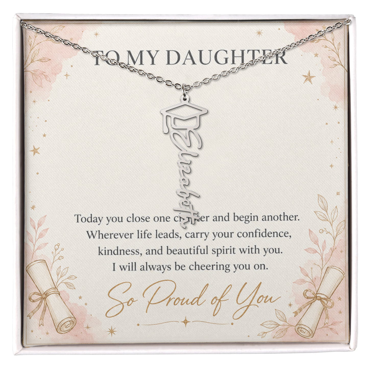 Personalized Senior Year Name Necklace | Daughter Gift