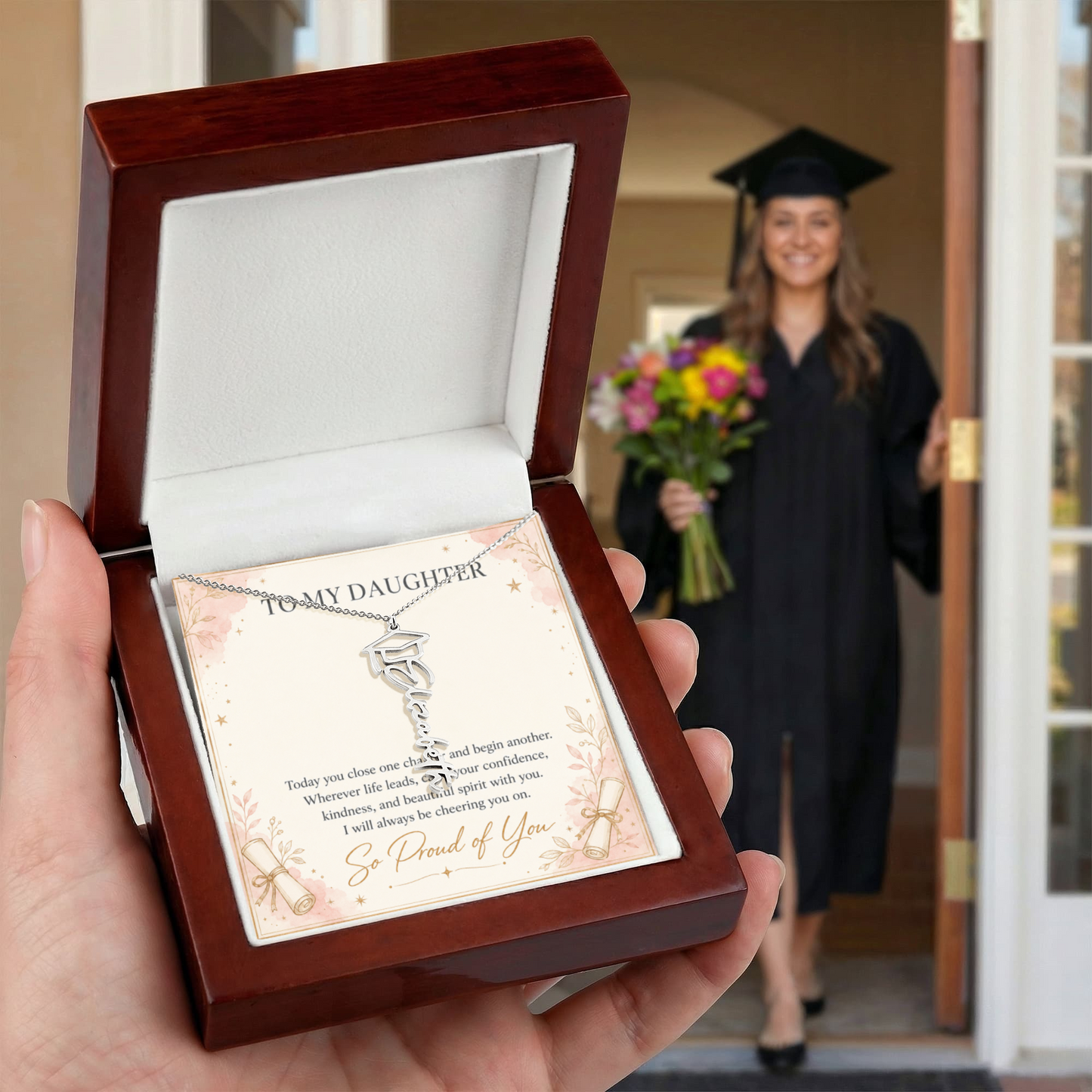 Personalized Senior Year Name Necklace | Daughter Gift