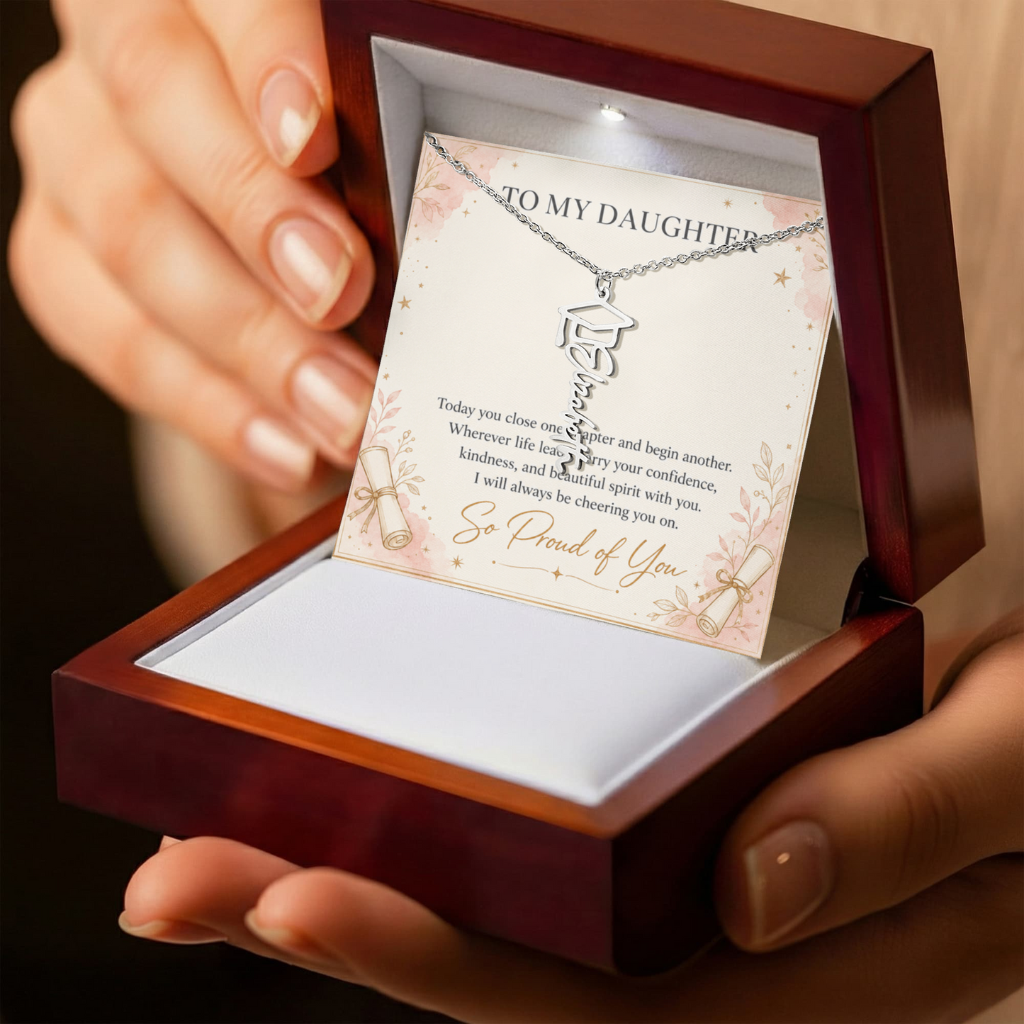 Personalized Senior Year Name Necklace | Daughter Gift