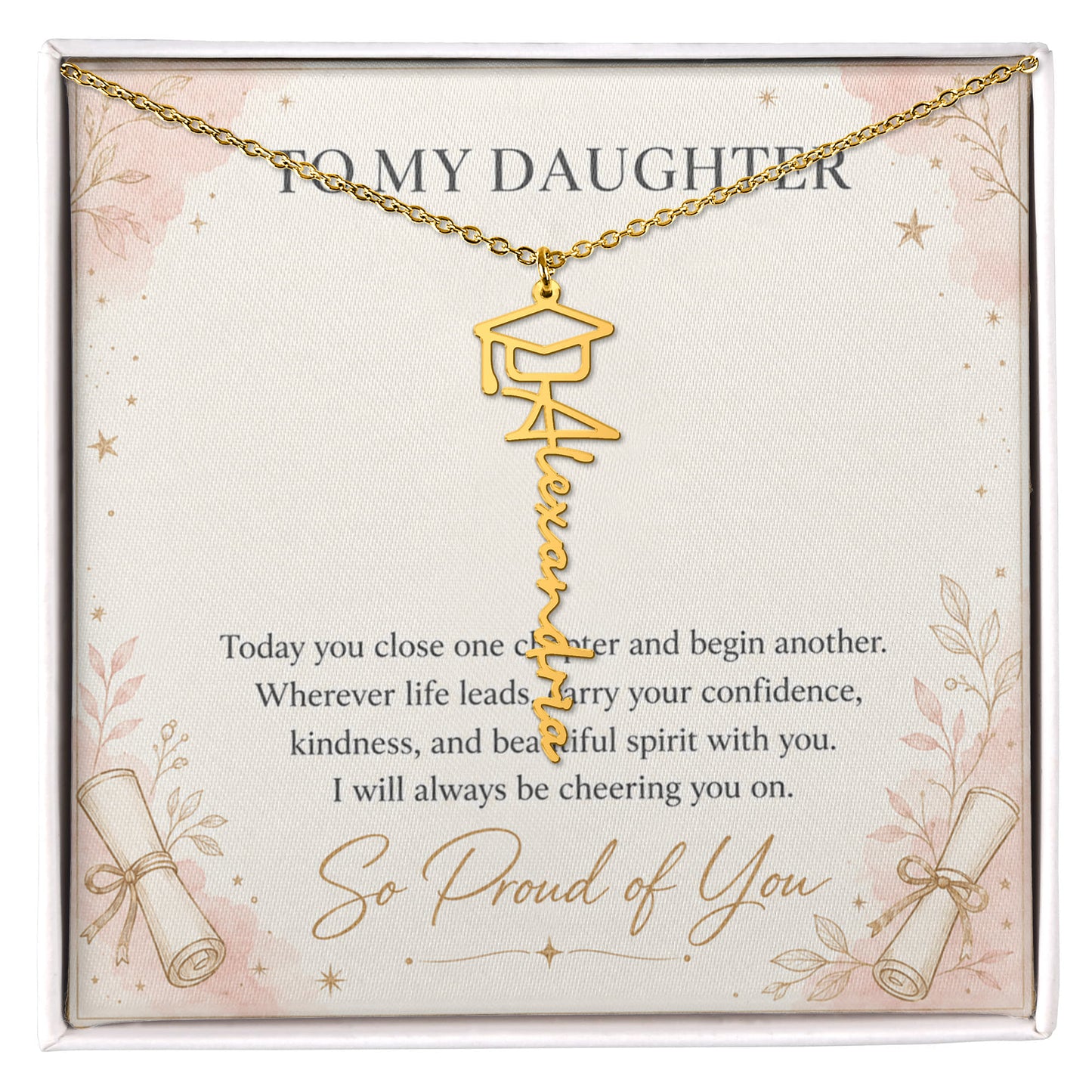 Personalized Senior Year Name Necklace | Daughter Gift