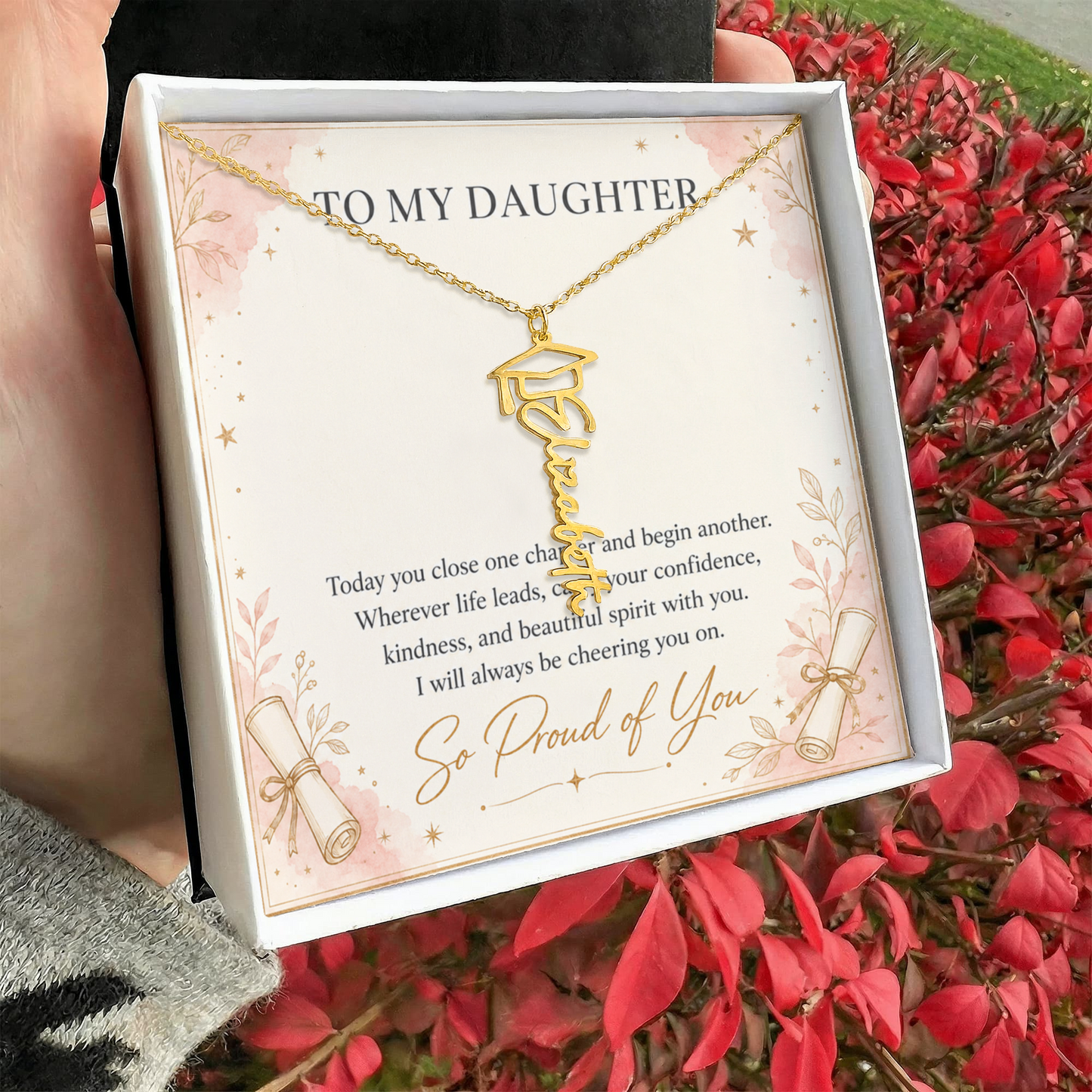 Personalized Senior Year Name Necklace | Daughter Gift
