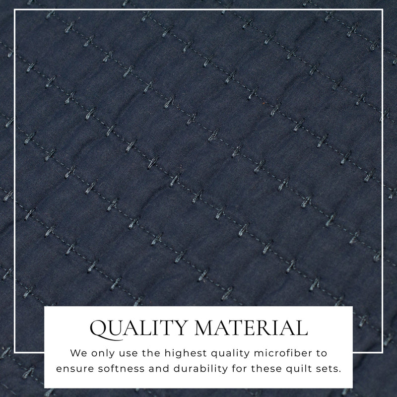 3-Piece Solid Quilt - Alicia Collection