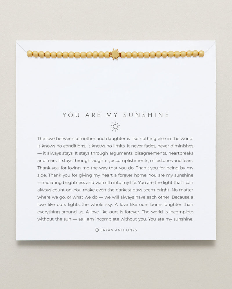 You Are My Sunshine Beaded Icon Bracelet