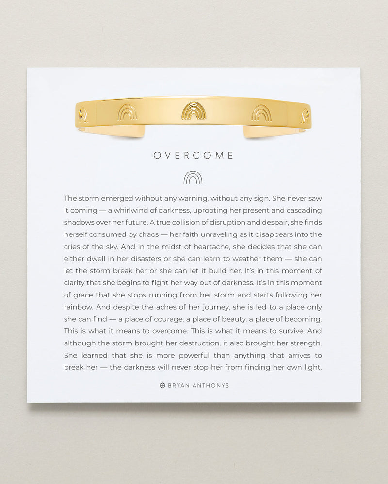 Overcome Engraved Cuff