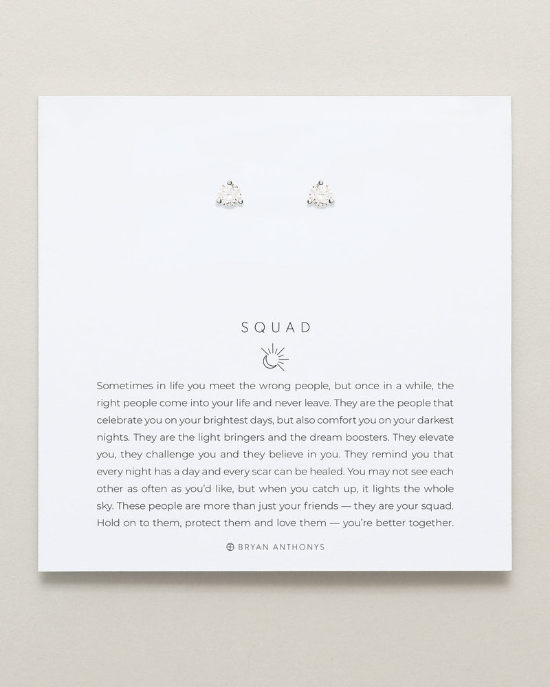 Squad Crystal Stud Earrings