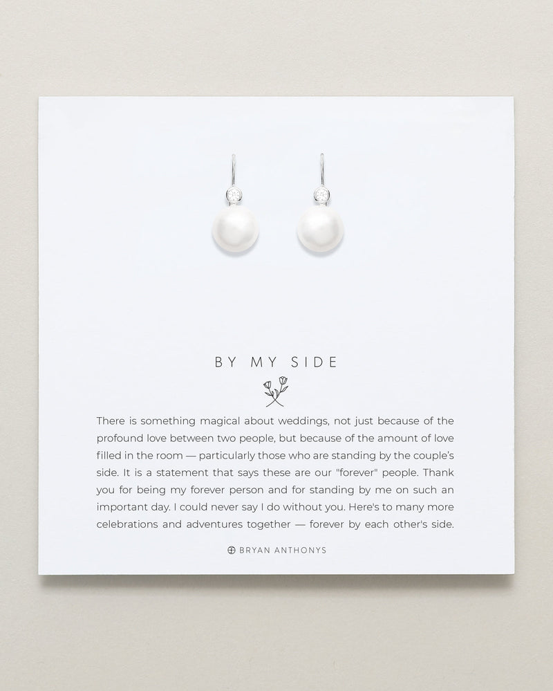 By My Side Pearl Drop Earrings