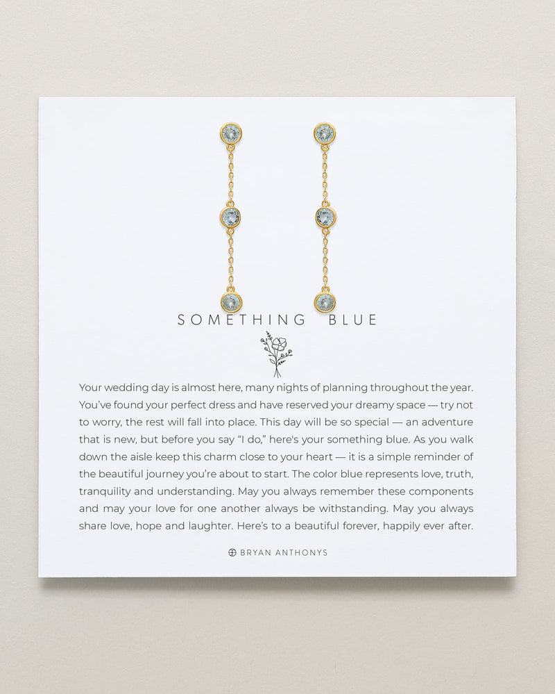 Something Blue Linear Earrings