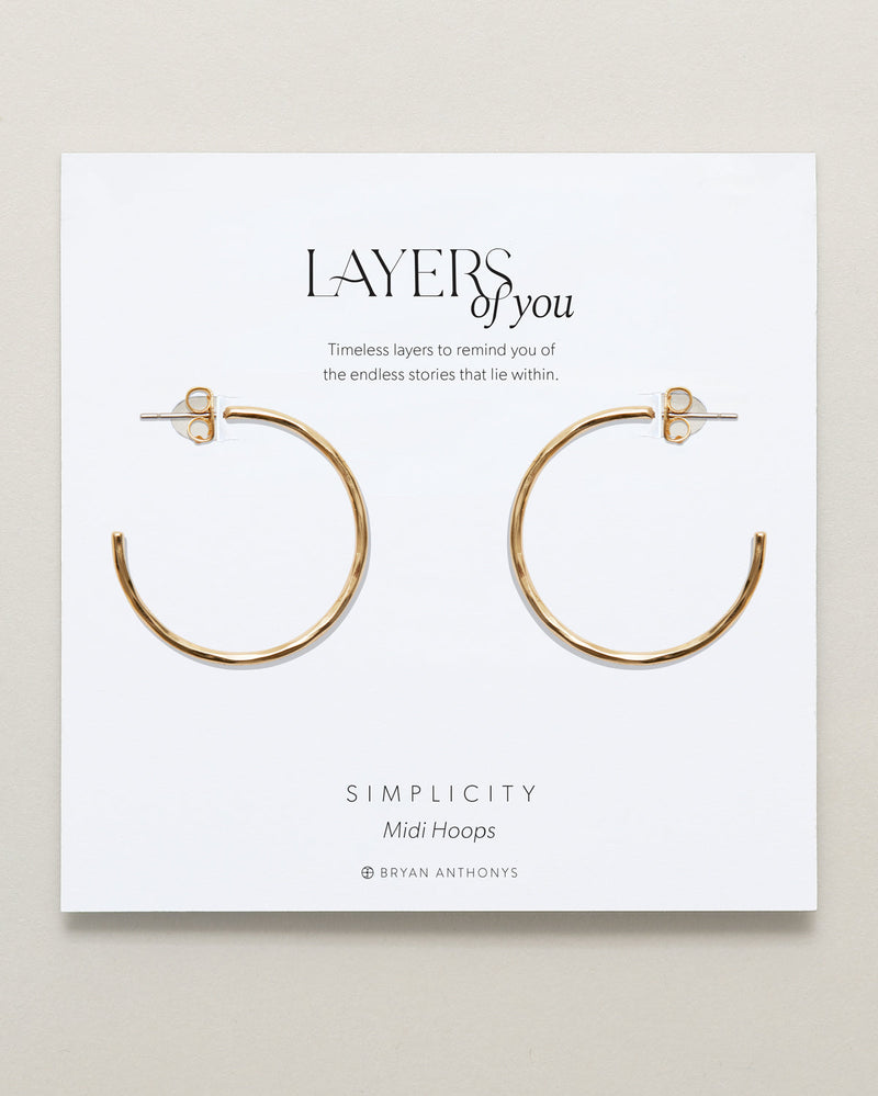 Simplicity Midi Hoop Earrings