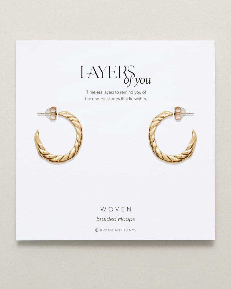 Woven Braided Hoop Earrings