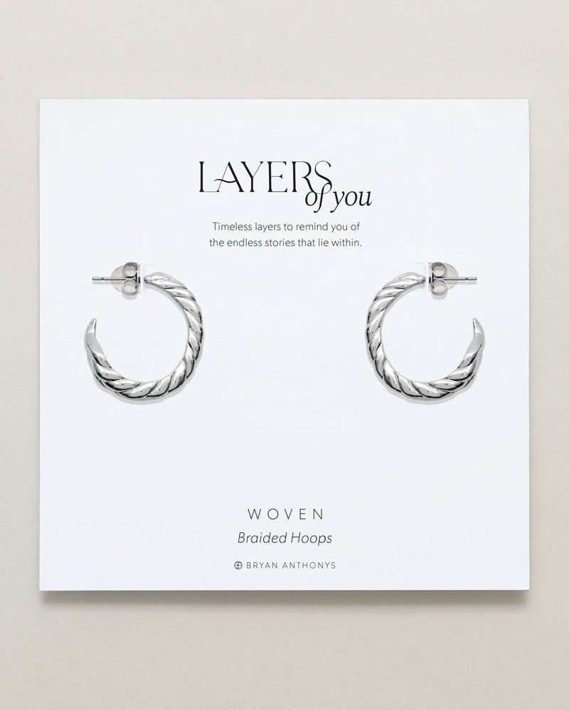 Woven Braided Hoop Earrings