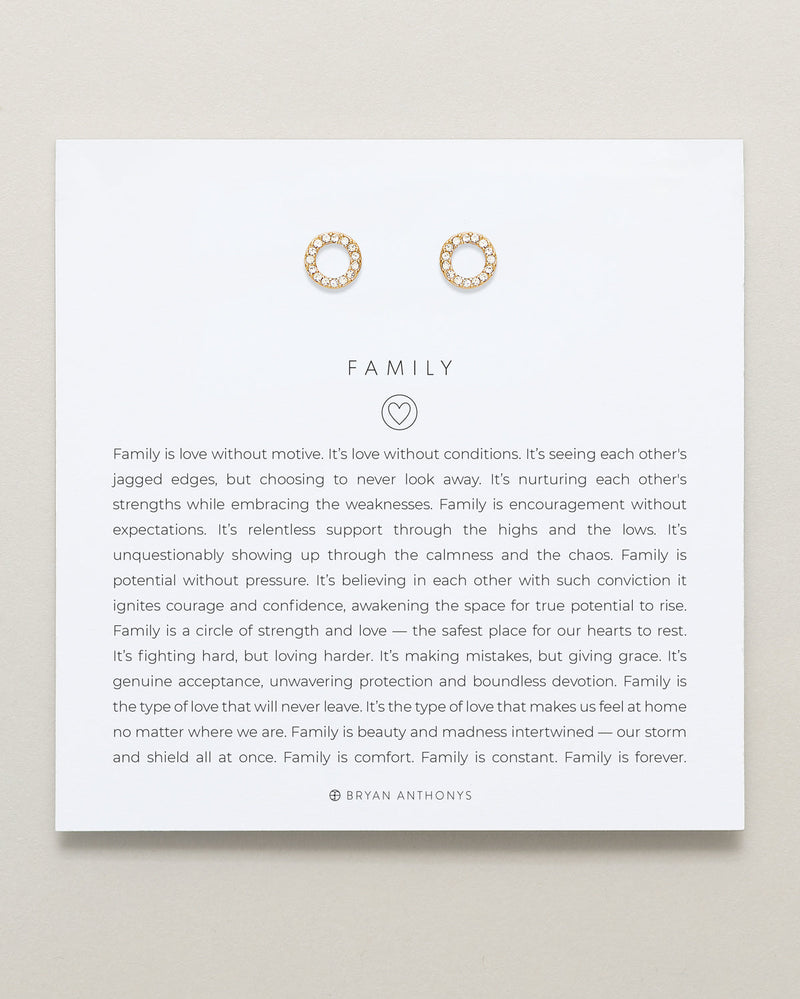 Family Stud Earrings