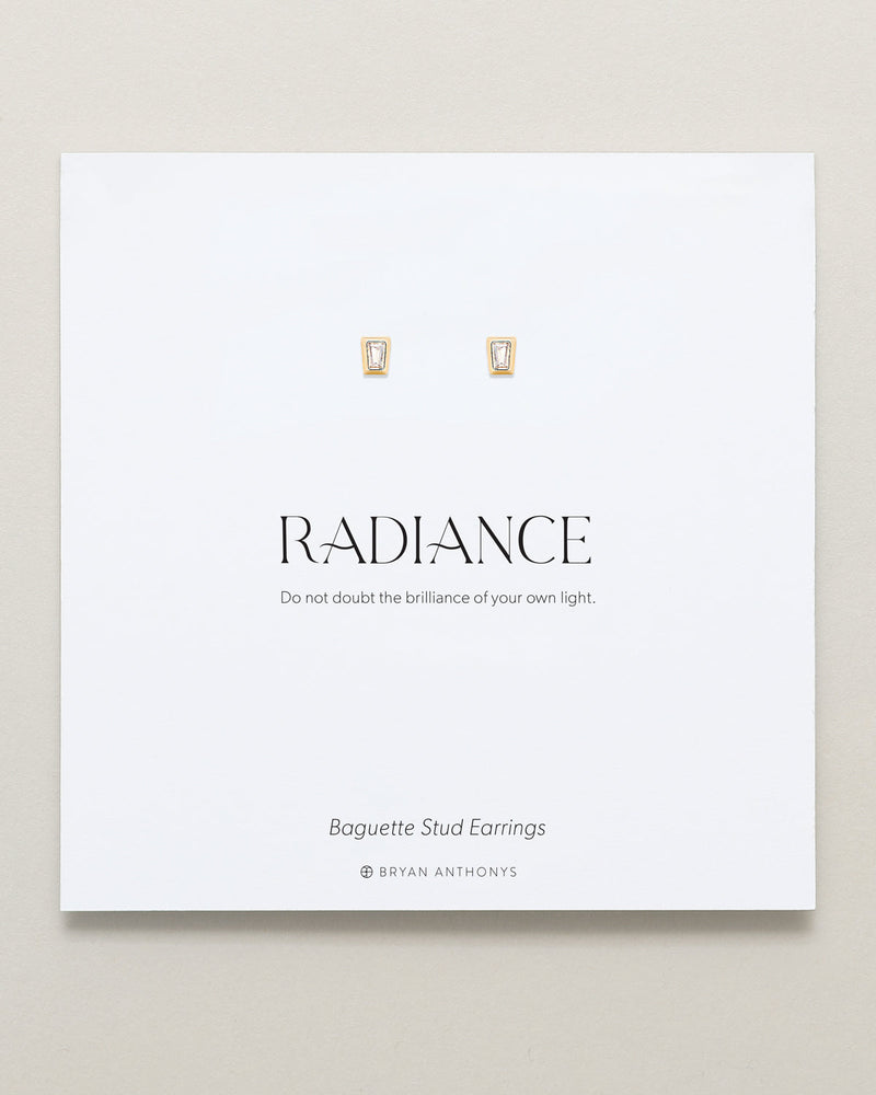 Radiance Baguette Stud Earrings