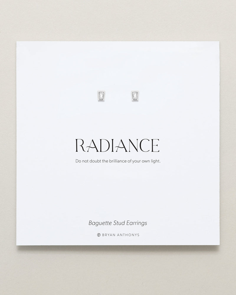 Radiance Baguette Stud Earrings