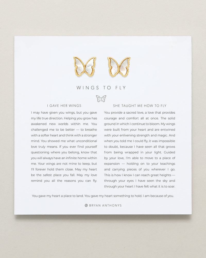 Wings to Fly Stud Earrings