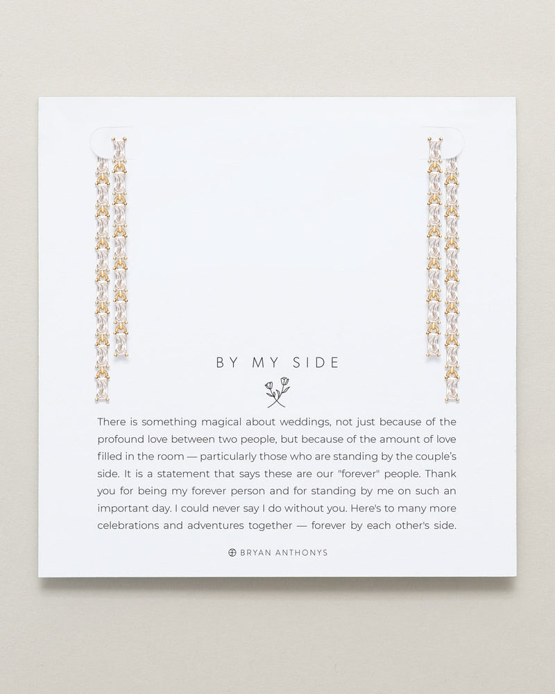 By My Side Baguette Chandelier Earrings