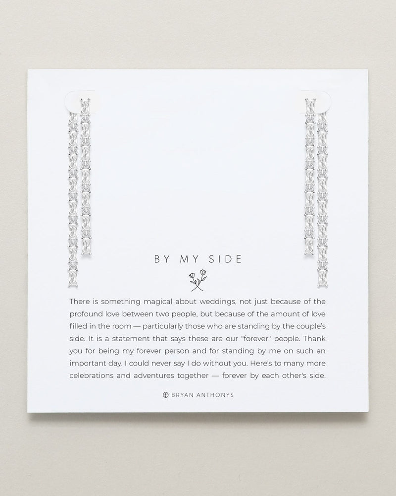 By My Side Baguette Chandelier Earrings