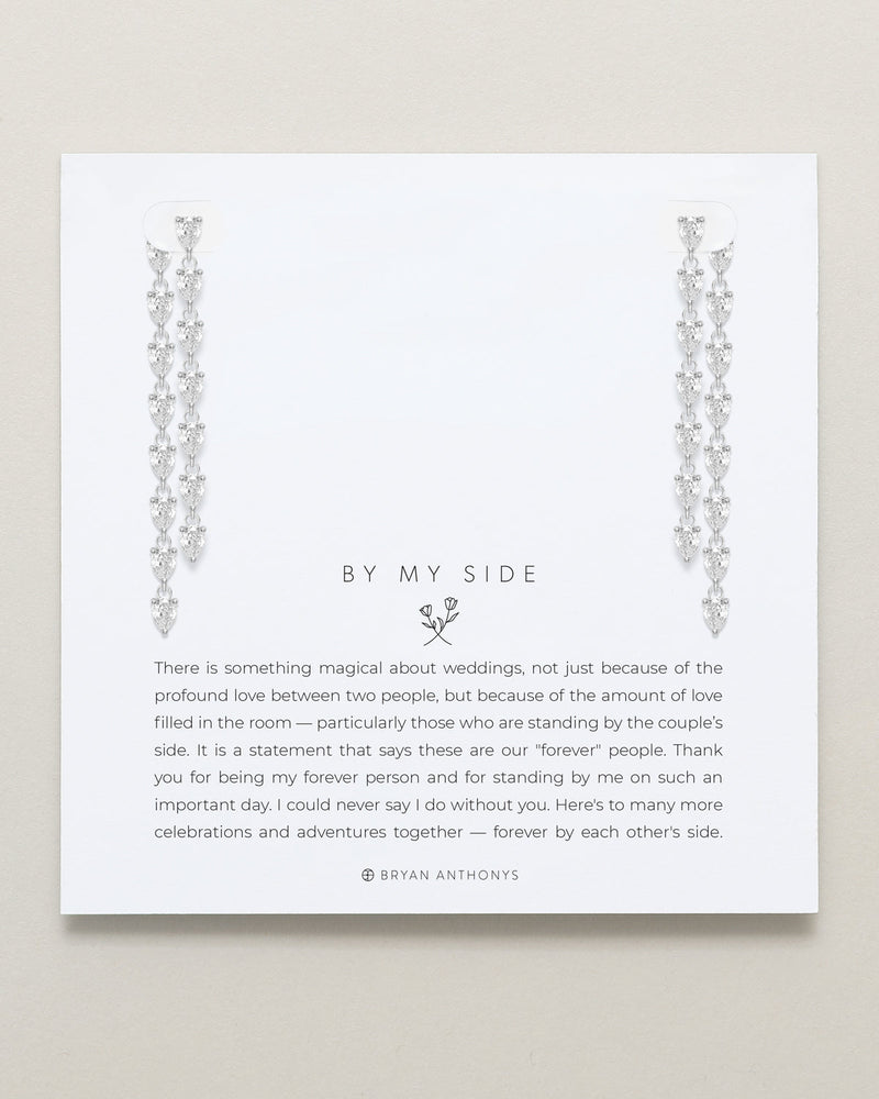 By My Side Pear Cut Chandelier Earrings