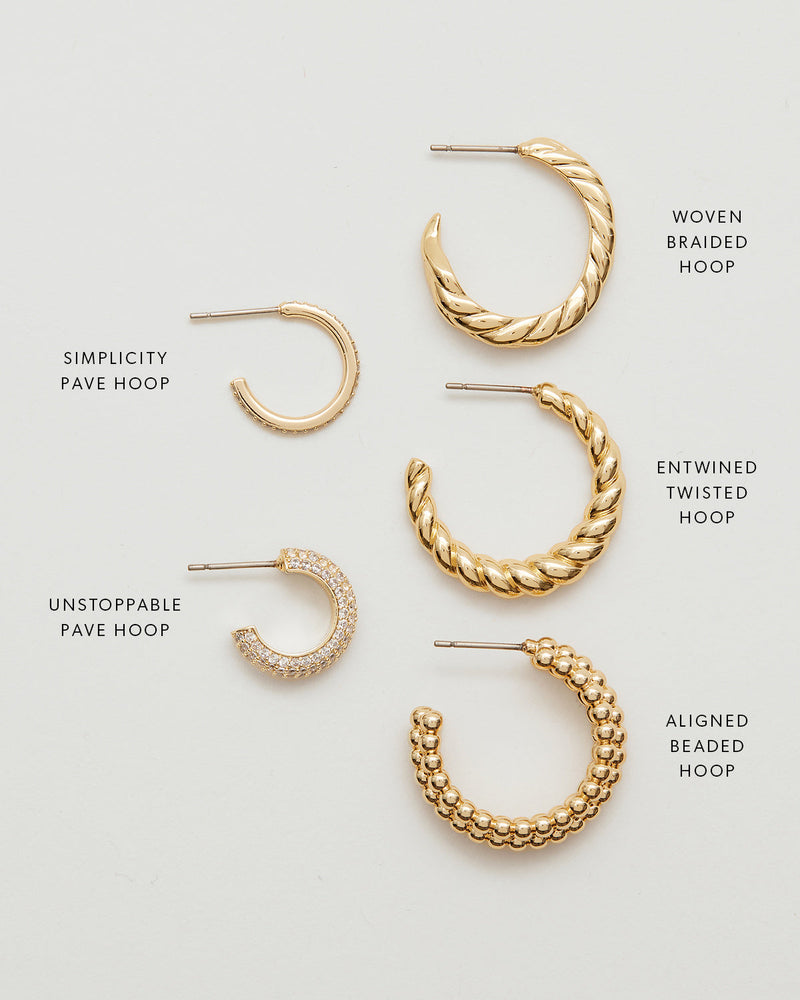 Woven Braided Hoop Earrings