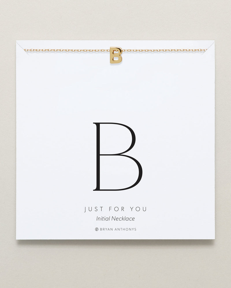 Just For You Initial Necklace — B