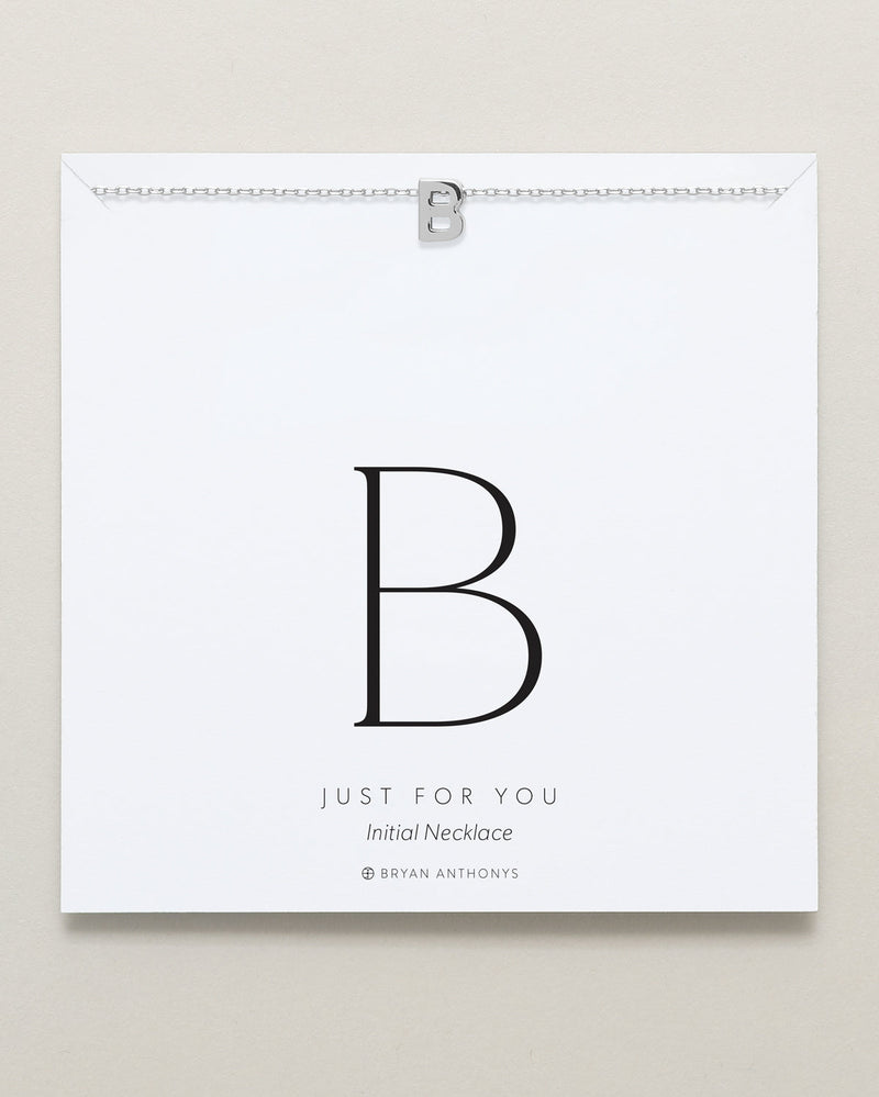 Just For You Initial Necklace — B