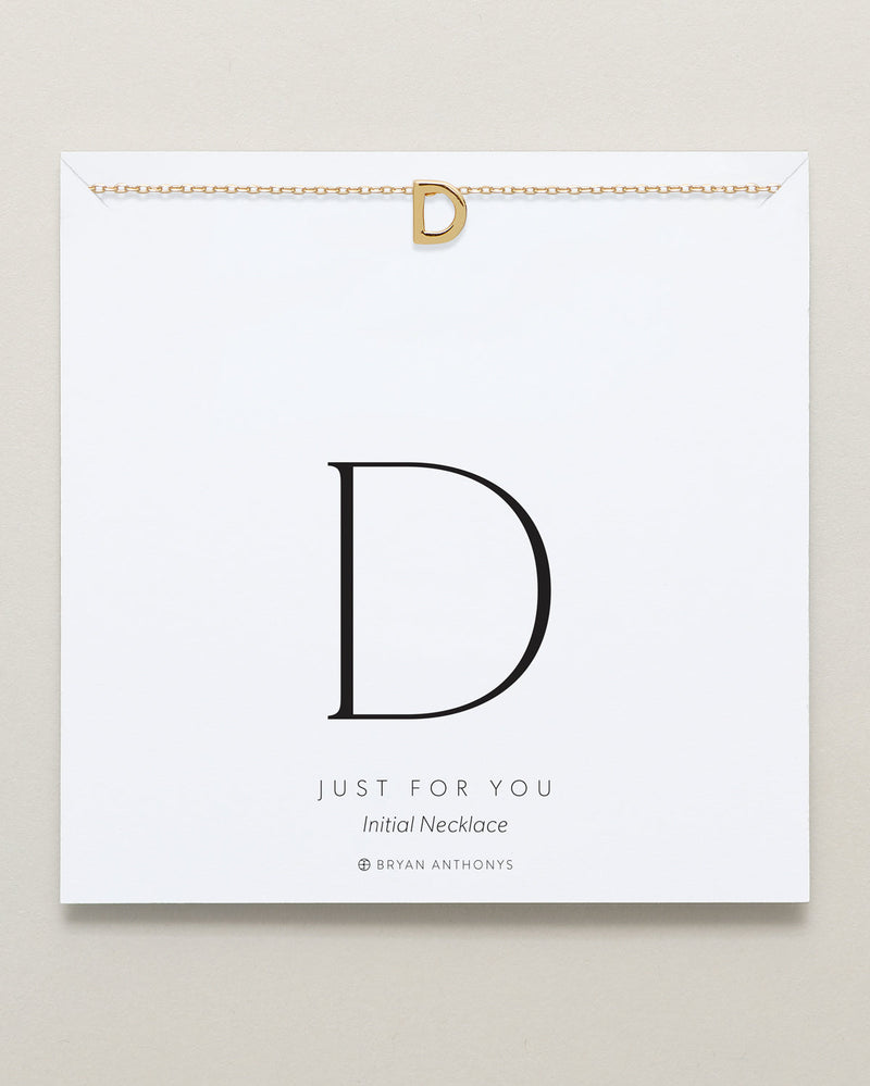 Just For You Initial Necklace — D