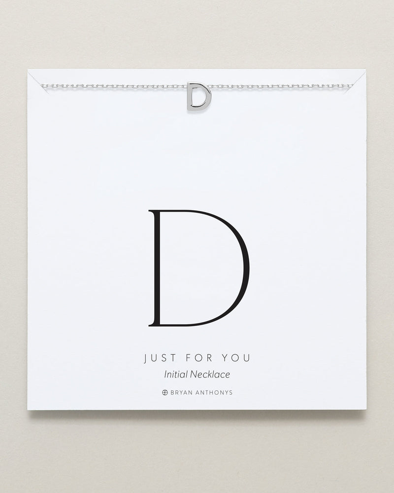 Just For You Initial Necklace — D