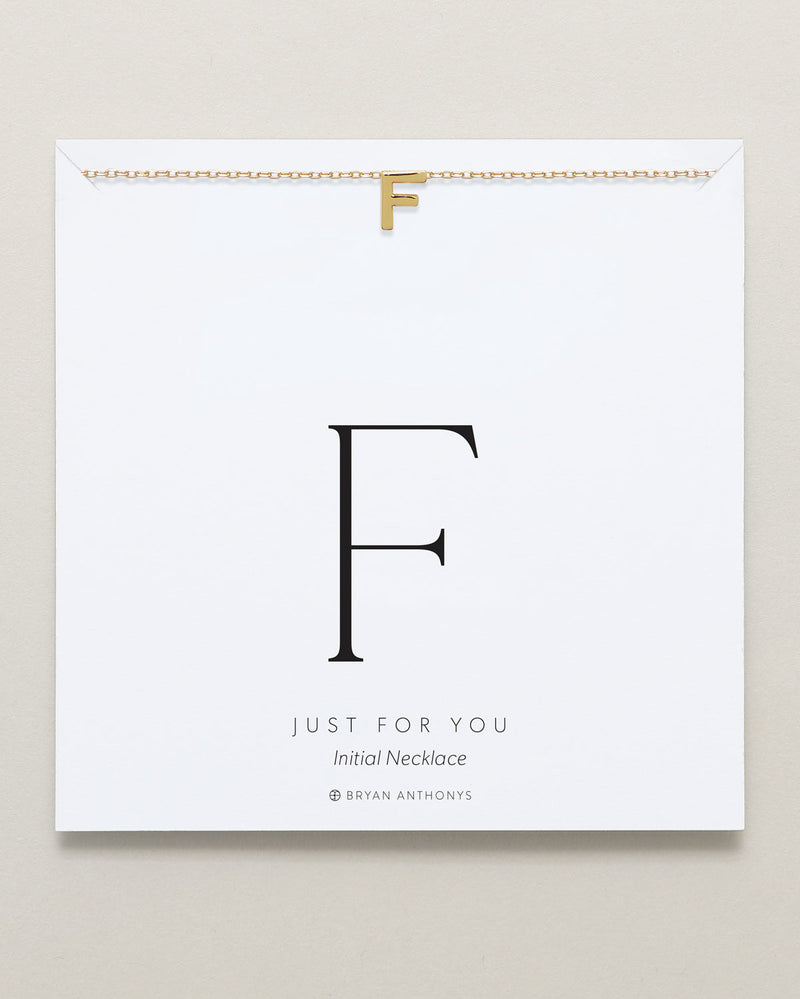 Just For You Initial Necklace — F