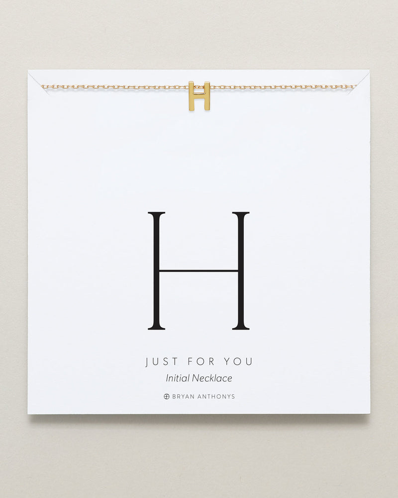 Just For You Initial Necklace — H