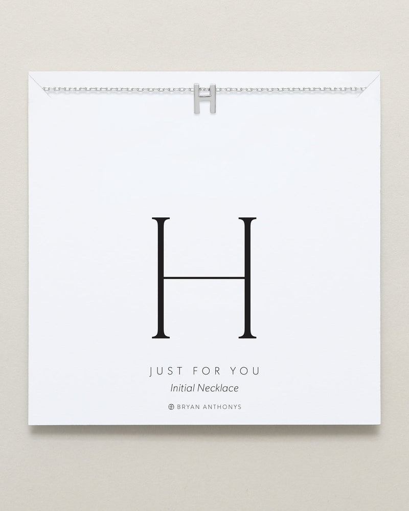 Just For You Initial Necklace — H
