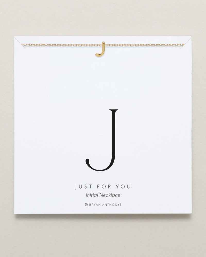 Just For You Initial Necklace — J