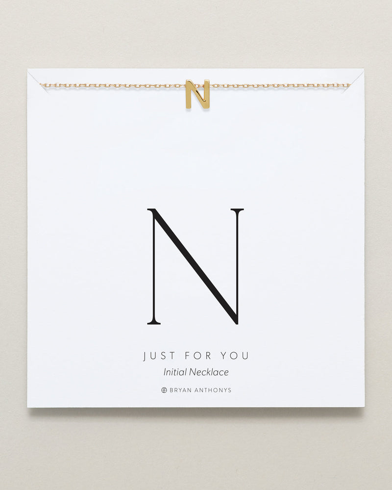 Just For You Initial Necklace — N