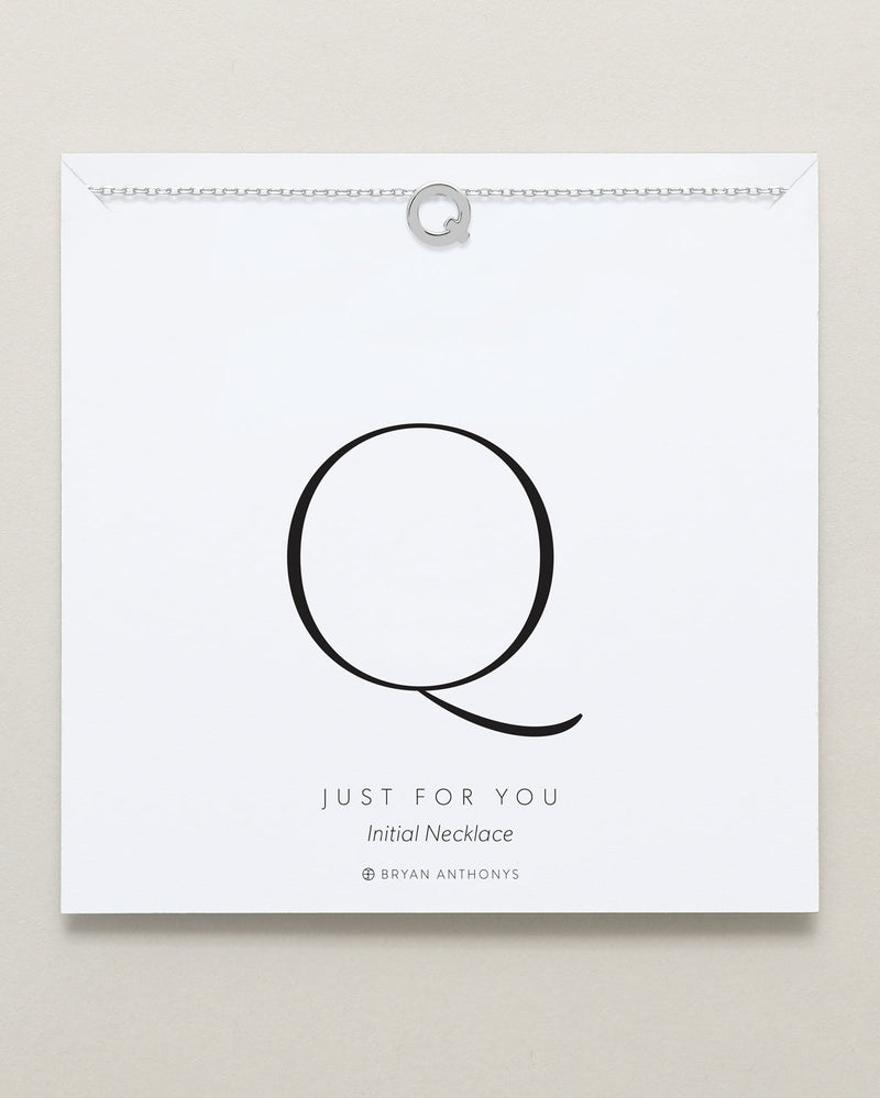 Just For You Initial Necklace — Q