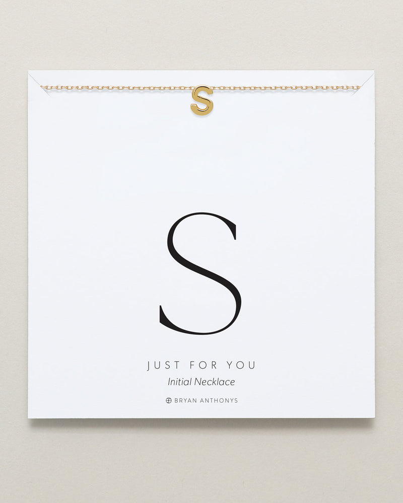 Just For You Initial Necklace — S