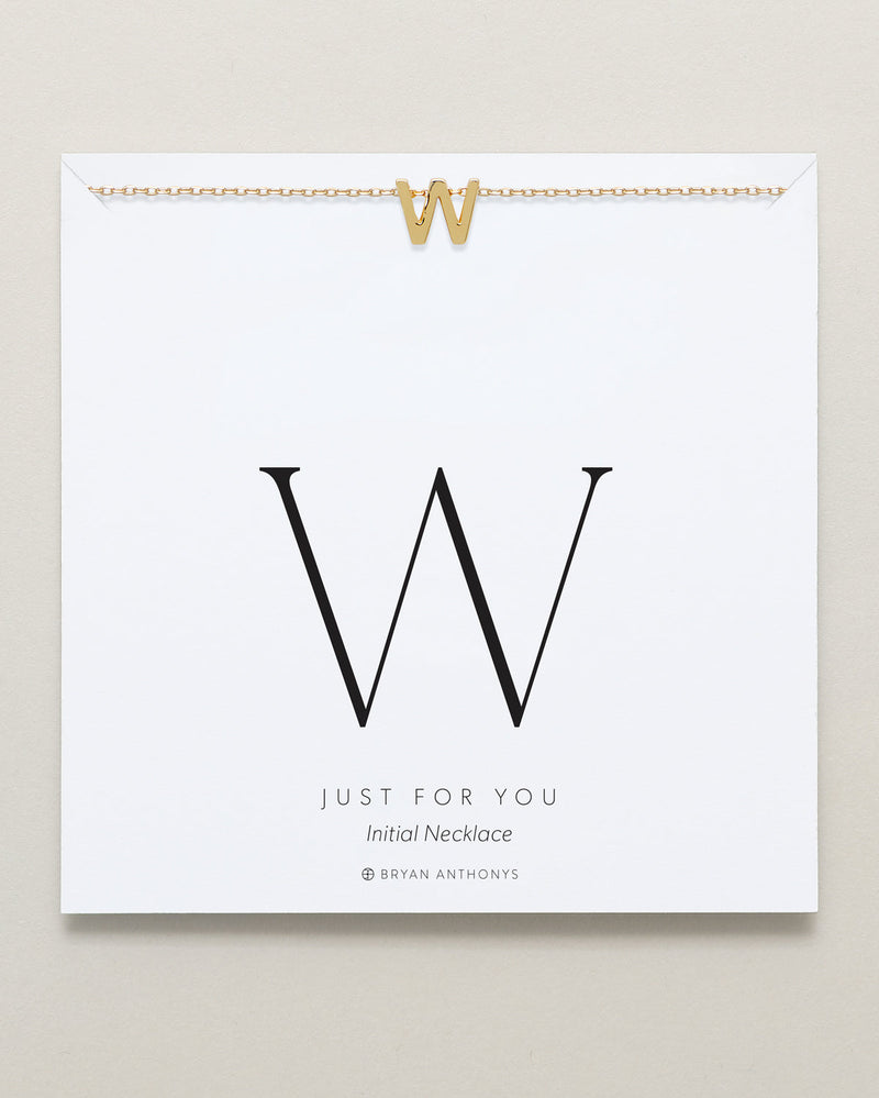 Just For You Initial Necklace — W