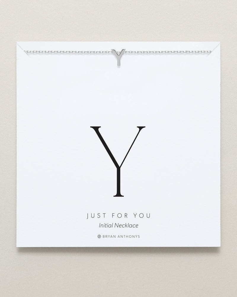 Just For You Initial Necklace — Y