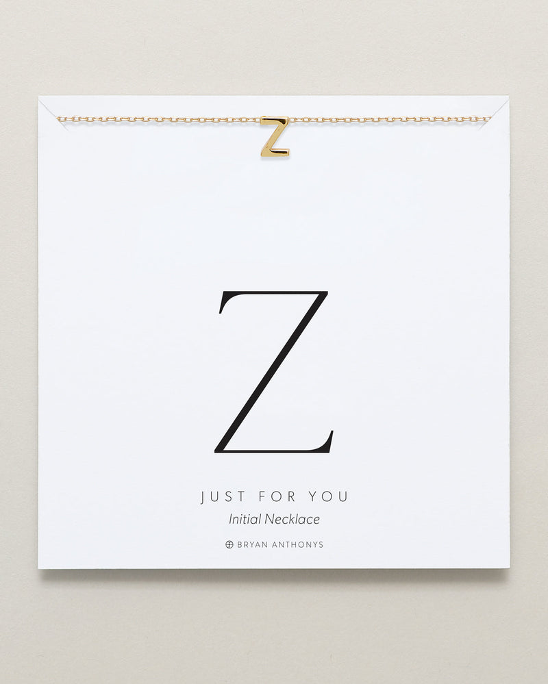 Just For You Initial Necklace — Z