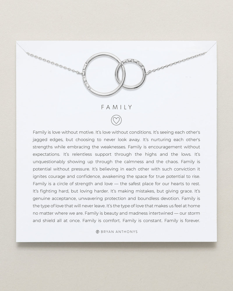 Family Interlocking Circles Necklace